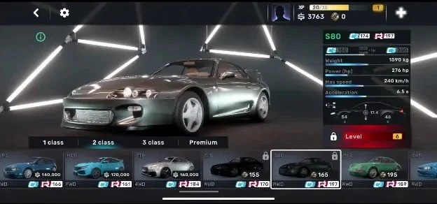 S80-Top 5 Cars in Carx Street